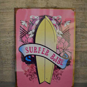 Wandbord Surfer Babe